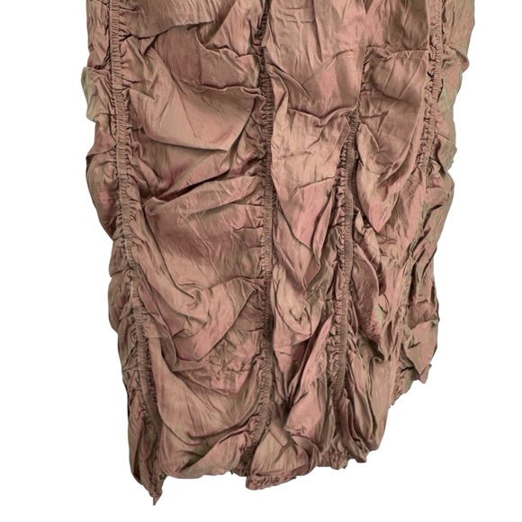 Hanna for La Journee Steampunk Whimsygoth Ruched Crinkle Maxi Skirt Size 2 Small - Picture 3 of 10